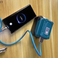ราคา CY หัวแปลงพาวเวอร์แบงค์สำหรับ Makita 18V พร้อมอะแดปเตอร์แบตเตอรี่ USB คู่เครื่องมือชาร์จแบตเตอรี่ลิเธียมอย่างรวดเร็ว (23545437240)