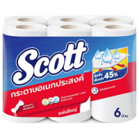ราคา สก็อต กระดาษทิชชู่ ทาวเวล บิ๊กโรล 6 ม้วน SCOTT Cooking Towels Big Roll Pack 6 (22007204416)