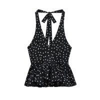 ราคา เสื้อกล้ามผู้หญิง KASLEAD คอวี แขนกุด ทรงเข้ารูป ผูกโบว์ แขนกุด ฤดูใบไม้ผลิ 2025 คอวี เสื้อกล้ามผู้หญิง (24953493954)