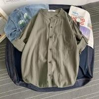 ราคา Muse Harbor เสื้อเชิ้ตแขนสั้นผ้าลินินผู้ชายเสื้อเชิ้ตผ้าฝ้ายและผ้าลินินแบบเรียบง่ายสำหรับฤดูร้อนทรงหลวม (24443051536)