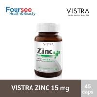 ราคา Vistra Zinc 15 mg ขนาด 20 45 แคปซูล วิสทร้า ซิงค์ อะมิโนแอซิด คีเลต บำรุงผิว ผมเล็บ (21480511901)