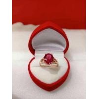 ราคา แหวนเศษนาคแท้หัวพลอยทับทิมเจีย (23115739407)