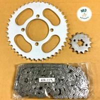 ราคา ชุดโซ่สเตอร์ YAMAHA SPARK Z SPARK NANO FRESH X 1 RXZ VR150 TZR MATE111 Y100 1ชุดมี สเตอร์หน้า หลัง โซ่428 (24813479681)