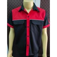 ราคา เสื้อเชิ้ตช่างพนักงาน ยูนิฟอร์มพนักงาน สีดำแดง พร้อมส่ง (20874240569)