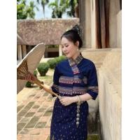 ราคา เสื้อผ้าฝ้ายรุ่นป้ายเจ้านางแต่งเทปลายผ้าทอ เสื้อพื้นเมือง (23924665466)