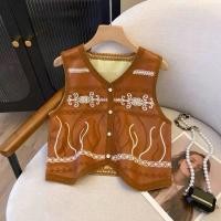 ราคา Antnlne เสื้อกั๊ก โบฮีเมียน สีน้ำตาล งานปักสวยงาม New Ariivals มาใหม่ ดีไซส์สวยสไตล์ชนเผ่า (24541100754)