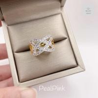 ราคา แหวนเพชรดีไซน์ทรงรีไขว้คล้ายดาว ขนาดฟรีไซส์ปรับขนาดได้ (22537025326)