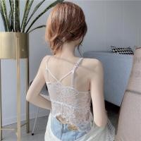 ราคา เสื้อในเกาะอกสไตล์ฝรั่งเศสเสื้อกล้ามสายเดี่ยวลูกไม้ไขว้หลังสวยสำหรับผู้หญิงเสื้อเกาะอกใส่ด้านในไซส์ใหญ่ใส่ด้านนอกใส่ช่วงฤดูร้อนสำหรับสาวอวบ (21950597001)