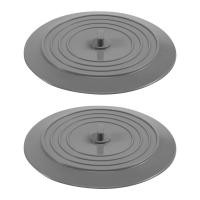 ราคา 2 Pack Bathtub Stopper 6 Inches Large Silicone Tub Stopper Flat Suction Drain Covers Bath Plug for Tub Kitchens Bathrooms and Laundry Gray (22179955299)