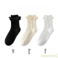 ราคา ถุงเท้า JK ทรงครึ่งแข้ง ผู้หญิง ลายลูกไม้สุดน่ารัก ฤดูร้อน สีขาว ถุงเท้าโลลิต้า ลายขอบกระโปรง ทรงเจ้าหญิง เทรนด์ INS แฟชั่น (24889587408)