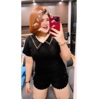 ราคา 082 ใหม่เสื้อสาวอวบลายปักดอกพิกุล (9859560506)