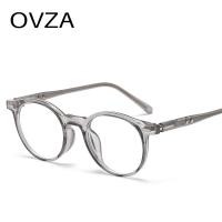 ราคา OVZA 2024แว่นตาวินเทจผู้ชายกรอบแว่นตาเลนส์กลมใหม่แว่นตาบล็อคสีฟ้ากรอบ TR90วินเทจของผู้หญิง S1274 (22132782009)