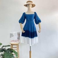 ราคา ชุดเดรสมัดย้อมคราม มินิมอล ผ้ามัดย้อมคราม งาน handmade (20435531319)