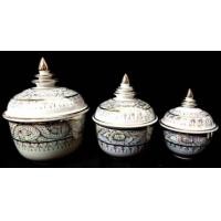 ราคา โถ โถมุก ผอบ ลายไทย โกศ ลายไทย มุกทอง โกศใส่อัฐิ 3 4 5 นิ้ว เซรามิค กระเบื้อง พร้อมส่ง (10233090521)