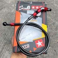 ราคา สายถักเบรคแท้ ST6 หัวงอ45 ยาว36นิ้ว สามารถใส่ปลดวาวได้ มีขายแยก รับประกันรั่วซึม (24391028919)
