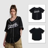 ราคา เสื้อสำหรับผู้หญิง เสื้อเบลาส์ ผู้หญิง เสื้อเบสบอล แขนสั้น เสื้อเบสบอล เสื้อโอเวอร์ไซส์ สำหรับผู้ชายและผู้หญิง เสื้อกีฬาลำลองผู้หญิง (24469404696)