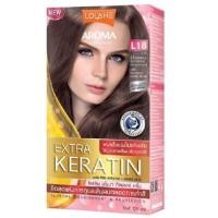 ราคา Lolane Aroma Extra Keratin 125ml โฉมใหม่ โลแลน อโรมา คัลเลอร์ ครีม L18 สีน้ำตาลอ่อนประกายทองเหลือบมะฮอกกานี (425593745)