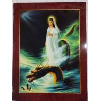 ราคา กรอบรูปวิทยาศาสตร์ กรอบรูป เจ้าแม่กวนอิมทรงมังกร เจ้าแม่กวนอิม รูปภาพติดผนัง ขนาดภาพพร้อมกรอบ 18x24 นิ้ว หรือ 46x61เซนติเมตร (12910461455)