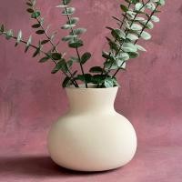 ราคา แจกันเซรามิค แจกันดอกไม้ แจกันสีครีม แจกันโมเดิร์น แจกันมินิมอล แจกันทรงกลม vase vase ceramic AT1CERAMIC (24651447267)