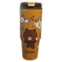 ราคา แก้วน้ำสูญญากาศ เก็บความเย็น มีตำหนิ สีไม่สม่ำเสมอ สแตนเลส Line Friends ลิขสิทธิ์แท้100 ความจุ 850 ml มี 3 ลาย Brown หมี Cony กระต่าย Sally ลูกเจี๊ยบ (24918579250)