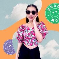 ราคา เสื้อครอป ลายดอก รุ่นดอกเล็ก แขนตุ๊กตา Freesize (20749190324)