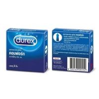 ราคา ถุงยางอนามัย Durex Comfort ดูเร็กซ์ คอมฟอร์ท ผิวเรียบ ขนาดใหญ่ 56 มม กล่องเล็ก บรรจุ 3 ชิ้น (16946411406)