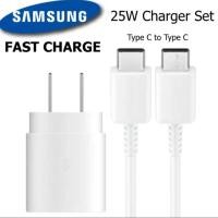 ราคา samsung 25w สายชาร์จsamsung หัวชาร์จ PD C to C super fast charger มีสีดำและสีขาว (24799716604)