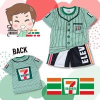 ราคา 7 11 1 เสื้อผ้าเด็ก ชุดเด็กแฟชั่น ชุดอาชีพเด็ก ชุดเด็กลายการ์ตูน เนื้อผ้าไมโครเกรดA เสื้อแขนสั้น กางเกงขาสั้น ลายพนักงานเซเว่น (15568128853)