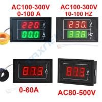 ราคา DL85 AC80 500V 100A 60A Dual Display Voltage Current Meter Detector Frequency Meter Amperimetro LED Voltmeter Ammeter AC Meter (6032408578)