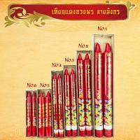 ราคา เทียนแดง ลายมังกร เทียนเรียบ เทียนลายคำอวยพร แบบคู่ จุดถวายศาลเจ้า วัดจีน สิ่งศักดิ์สิทธิ์ (19653438460)