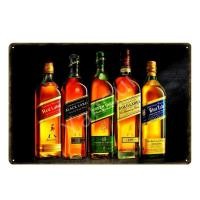 ราคา Keep Walking Johnnie Walker Whiskey Beer Metal Tin Signs Red Bule Gold Label Wine Wall Poster Bar Pub Party Home Decor YN189 (24941971870)