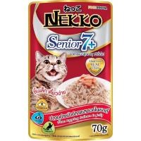ราคา Nekko Cat Wet Food Senior7 อาหารแมวชนิดเปียก สำหรับแมวสูงวัย 7 ขนาด 70 กรัม ยกโหล 12 ซอง (24867494897)