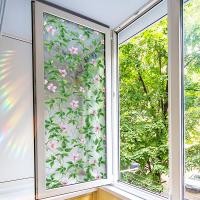 ราคา จัดส่งภายใน 2 3 วัน สติกเกอร์ติดกระจกสะท้อนแสงจากดวงอาทิตย์สติกเกอร์ติดหน้าต่างลายดอกไม้แนวย้อนยุคแบบสดชื่นสติกเกอร์ติดกระจกสองด้านสำหรับตกแต่ง (24693820727)