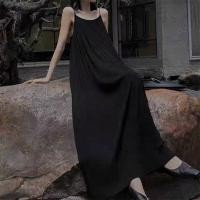 ราคา Insular ชุดเดรสผู้หญิง ชุดคลุมท้องหลวมชุดเดรสแม็กซี่ชุดเดรสแม็กซี่จีบแขนกุดสไตล์วันหยุด (23827376771)