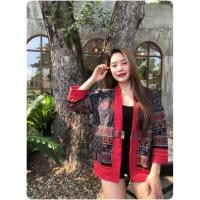 ราคา เสื้อคลุม ผ้าฝ้ายพื้นเมือง เสื้อคลุมแขนยาวมีกระเป๋า ลายสวย ใส่สบายมากค่ะ (20126089037)