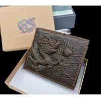 ราคา กระเป๋าหนังกระเป๋าสตางค์หนังแท้ 100 ลายมังกร (22590953275)