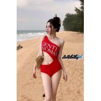 ราคา Mbell บอดี้สูทเว้าเอว ดีเทลแขนข้างเดียว แต่งสกรีน ผ้าเรย่อน (22311547618)