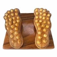 ราคา ไม้นวดฝ่าเท้าสปริงรูปเท้า ไม้เนื้อแข็ง รับน้ำหนักได้ 90kg ที่นวดรูปฝ่าเท้า Foot massager ที่นวดกดจุดฝ่าเท้า แท่นนวดเท้า (24999231654)