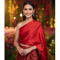 ราคา 086PlusSize สไบชุดไทย สไบผ้าต่วน มีทั้งห่มสดติดเข็มกลัดและใส่ยางยืดเกาะอกได้ระหว่าง 25 38นิ้ว กว้าง 13 นิ้ว ยาว 3 เมตร มีให้เลือก 20 สี (24228940739)