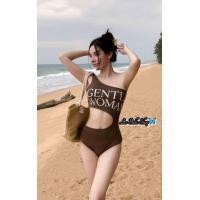 ราคา Mbell บอดี้สูทเว้าเอว ดีเทลแขนข้างเดียว แต่งสกรีน ผ้าเรย่อน (22311547617)