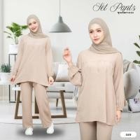 ราคา ชุดเซ็ตเสื้อกางเกง เนื้อผ้าสลาฟ งานแขนจั๊มสวมใส่สบาย ชุดเซ็ทมุสลิม ทรงเป๊ะ ใส่สวย IN13วาริสมุสลิม (24731625341)