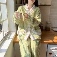 ราคา พร้อมส่ง ชุดเซ็ทชุดเซ็ท ผ้านาโนขนนุ่มสีพื้นผ้าดีหนาชุดนอนผ้าขนแกะปะการังสำหรับผู้หญิง อบอุ่นในฤดูหนาว ผ้ากำมะหยี่หนา (24975791925)