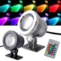ราคา 15W LEDอาร์จีบีกันน้ำโคมไฟฟลัดไลท์ใต้น้ำสวนกลางแจ้งโคมไฟน้ำพุ (3901164049)