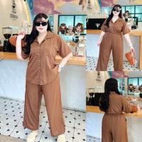 ราคา W002ชุดเซ็ท คอปกขายาว ด็อบบี้ แฟชั่นสาวอวบ อ้วน น่ารักๆ เรียบๆ (21382231989)