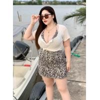 ราคา ชุดเซต 3 ชิ้น ลายเสือ เสื้อคลุม บราเสือ กระโปรง ใส่สงกรานต์ เที่ยวทะเลแซ่บๆ สาวอวบ (23986787348)