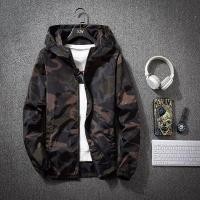 ราคา เสื้อแจ็กเก็ตบางสำหรับฤดูร้อนลายพรางพิมพ์แจ็คเก็ตมีซิปมีฮู้ด (24841774738)
