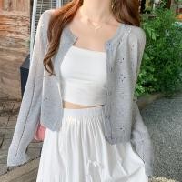 ราคา เสื้อคาร์ดิแกนถักสีเทาบางสำหรับผู้หญิง ฤดูร้อน 2025 ชุดเดรสสายเดี่ยว ผ้ากันฝนกันแดด แจ็คเก็ต ชุดปรับอากาศ เสื้อคลุมยาวคลุมไหล่ (24898627024)