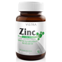 ราคา Vistra ผลิตภัณฑ์เสริมอาหาร วิตามินซิงค์ Vistra Zinc วิสทร้า ซิงค์ 15 มก ขนาด 20 แคปซูล (24737726248)