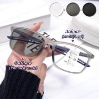 ราคา 3 In 1แว่นตาอ่านหนังสือโฟโตโครมิกมัลติโฟกัสแบบโปรเกรสซีฟสำหรับผู้หญิงผู้ชายป้องกันแสงสีฟ้ามองไกลและใกล้แว่นสายตายาวแว่นตาป้องกันรังสียูวีที่มีเกรด 100ถึง 400 (21527432138)