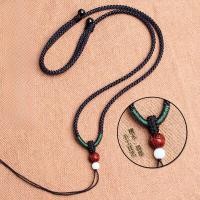 ราคา สร้อยคอเชือกทอแบบปรับได้สำหรับผู้ชายและผู้หญิง เครื่องประดับแฟชั่นสไตล์จีนโบราณ ไข่มุกสีเขียว ว่านช้าง หยก (7078094606)